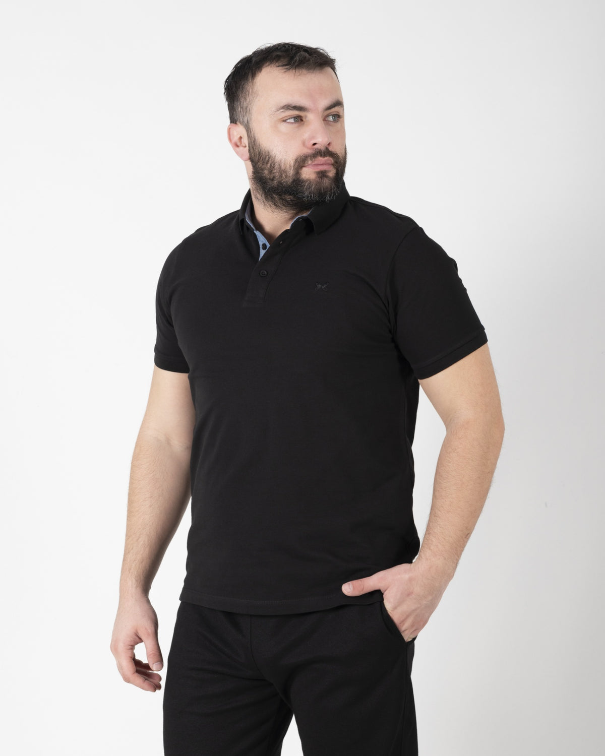 Majica Kragna - POLO 1423 - CRNA