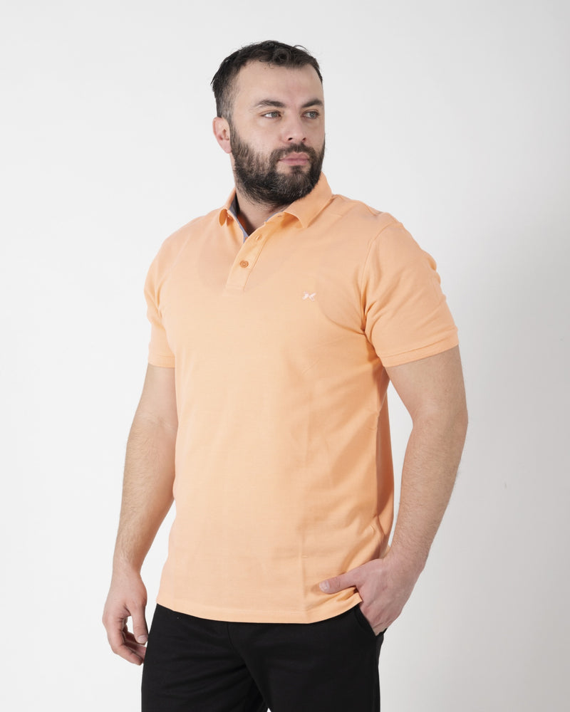 Majica Kragna - POLO 1423 - SVETLO ORANŽ