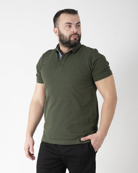 Majica Kragna - POLO 1423 - TAMNO ZELENA