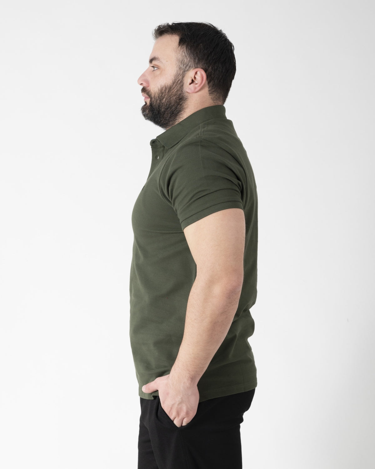 Majica Kragna - POLO 1423 - TAMNO ZELENA