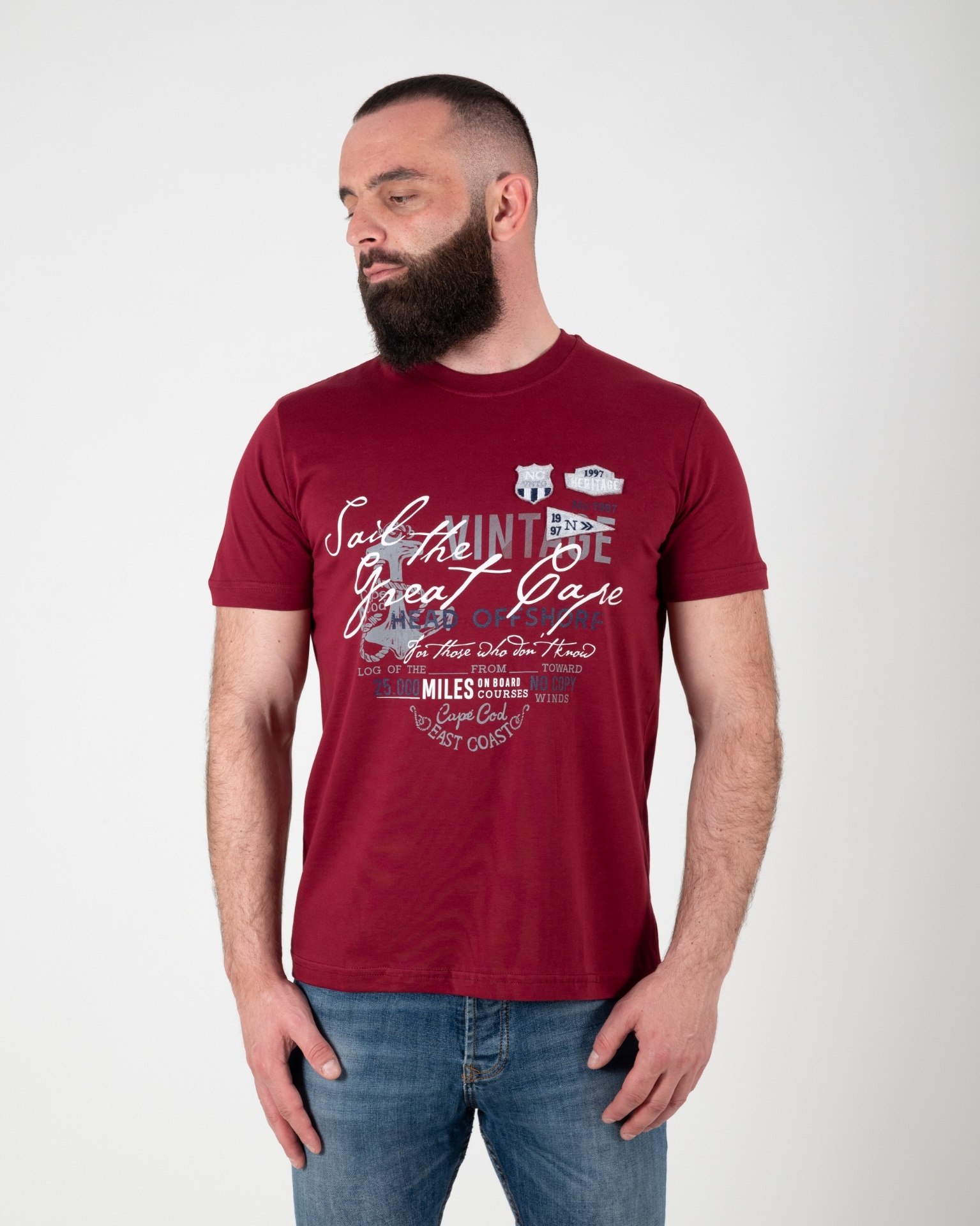 Slika Majica Okruglina - 06 - BORDO - PAMUK