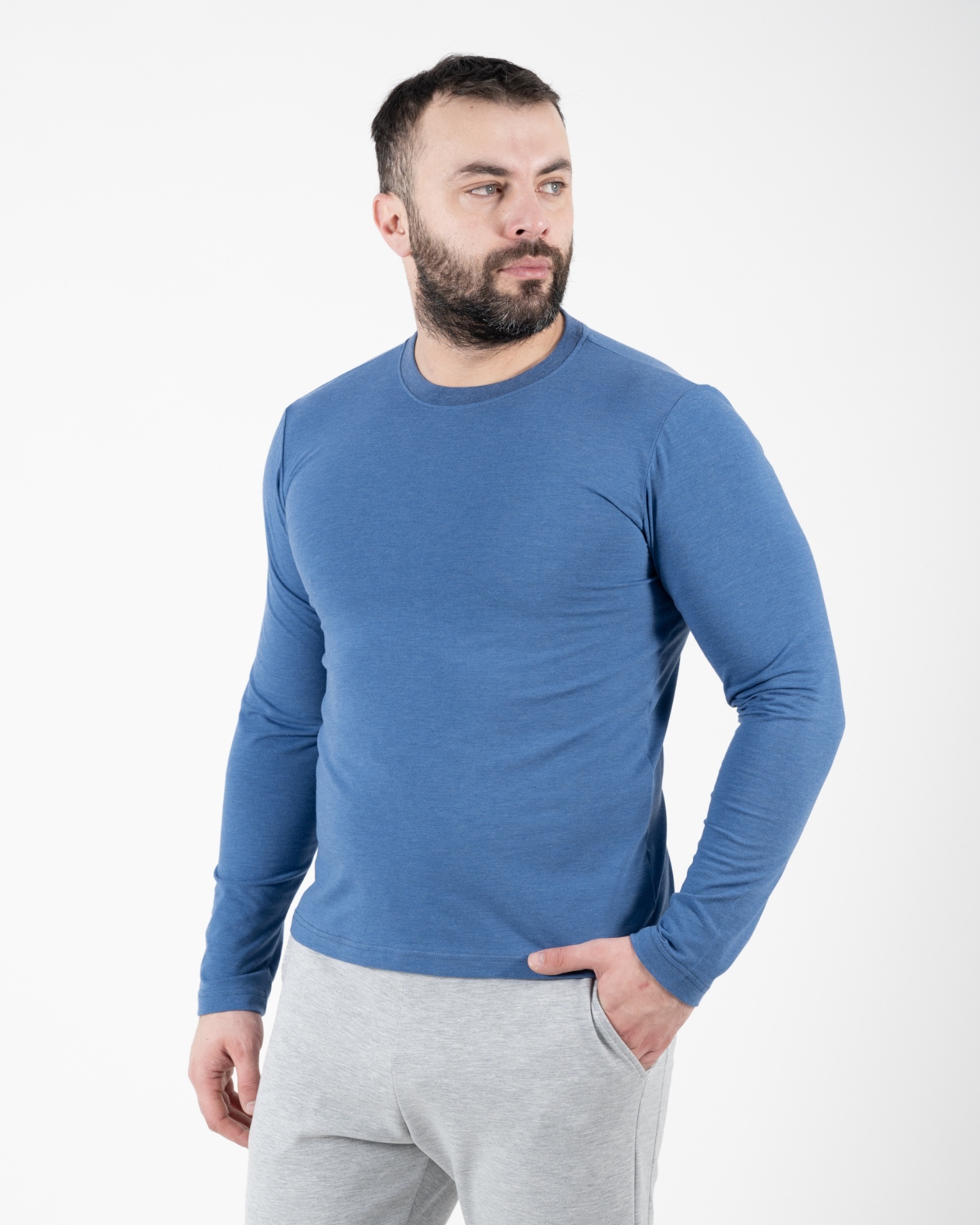 Slika MAJICA DUGI RUKAV - 01 - PLAVA