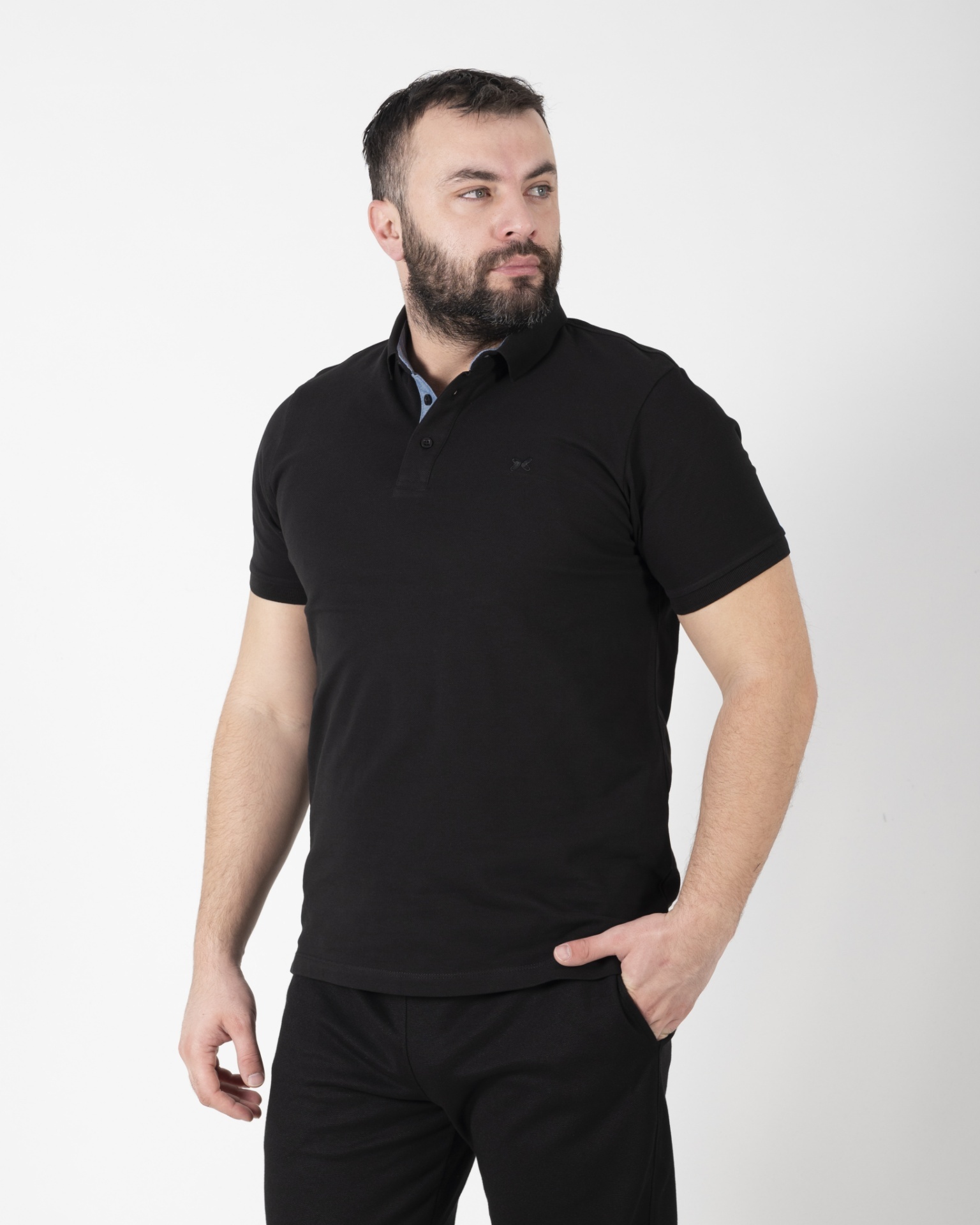 Slika Majica Kragna - POLO 1423 - CRNA