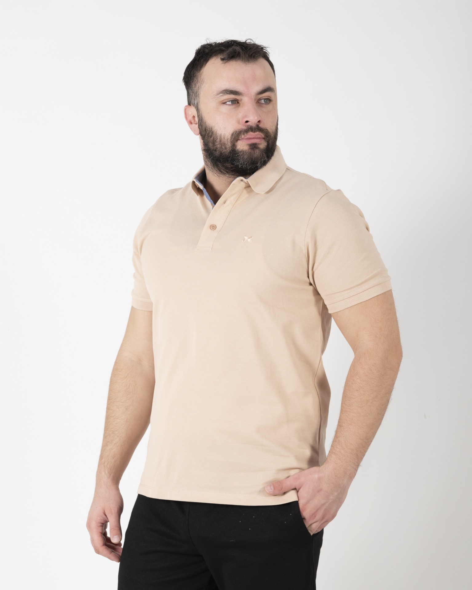 Slika Majica Kragna - POLO 1423 - SVETLO KREM