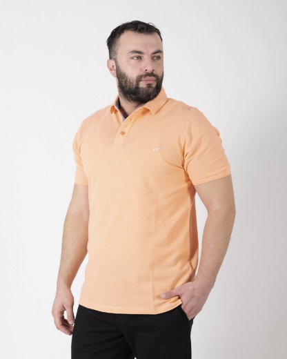 Slika Majica Kragna - POLO 1423 - SVETLO ORANŽ