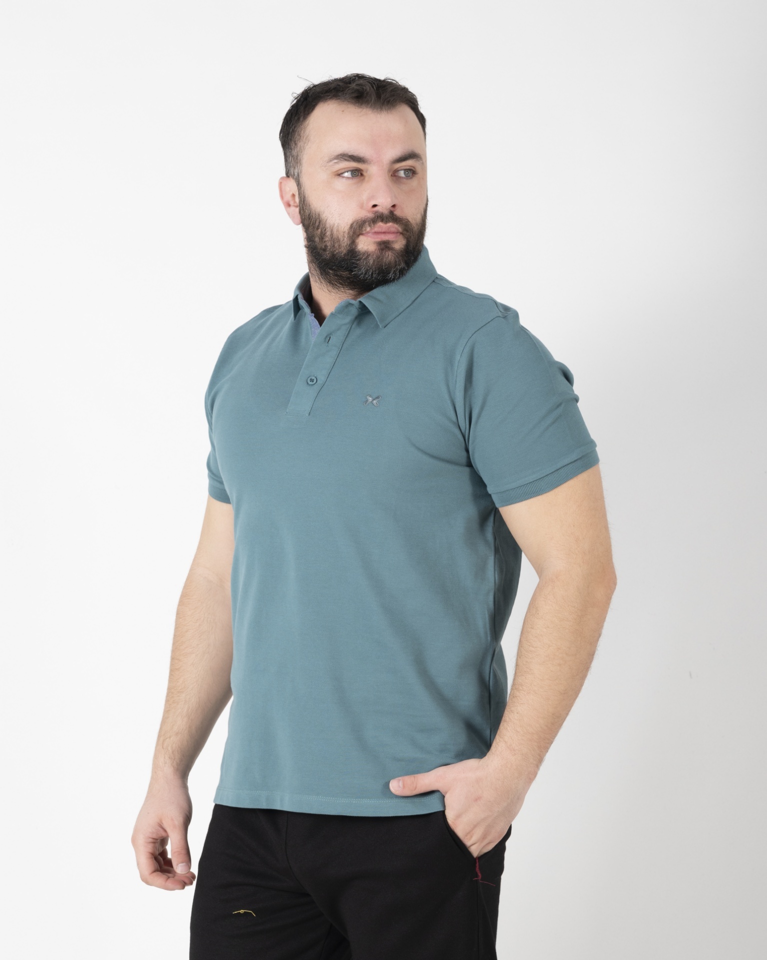 Slika Majica Kragna - POLO 1423 - TIRKIZ